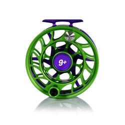 Hatch Outdoors Limited Edition Iconic Fly Reel The Jokester 9 Plus in Purple and Green